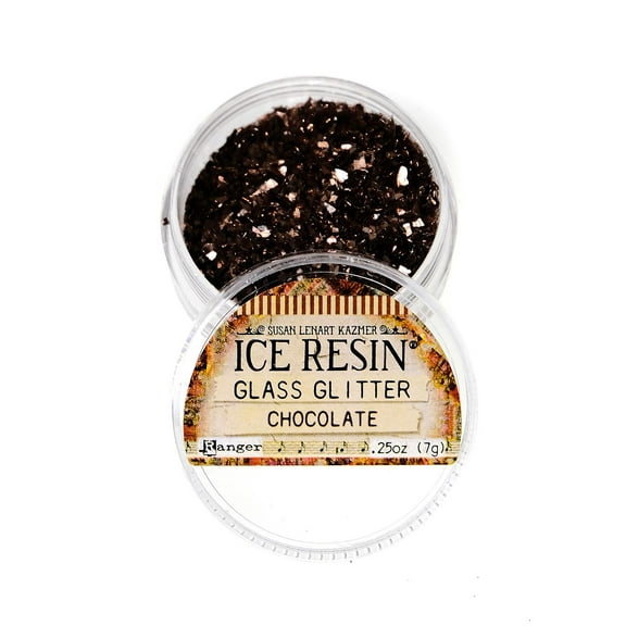 ICE Resin Inclusions glass glitter, chocolate, 7g jar (pack of 3)