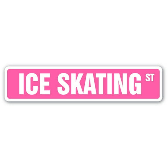 ICE SKATING Aluminum Street Sign skates figure lesson instructor teacher | Indoor/Outdoor | 24" Wide
