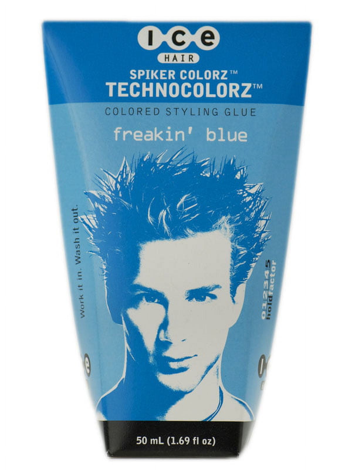ICE Spiker Colorz - Water-Resistant Styling Glue Gel (Color : Freakin Blue)