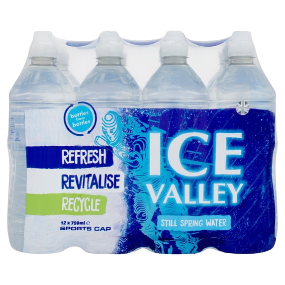 ICE VALLEY Still Spring Water Sports Cap 12x750ml, Imported from Britain