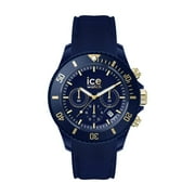 ICE-WATCH - ICE Chrono Dark Blue Gold - Mens Chronograph Wristwatch with Silicon Strap - 021601 Medium - 10 ATM Water Resistant Watch for Men, Suitable for Swimming