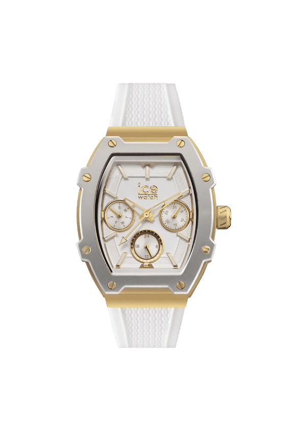 - Ice Boliday White Gold - Women's Wristwatch with Silicon Strap - (Small) - Water Resistant Watch for Women, Suitable for Swimming - 170 mm Band Length