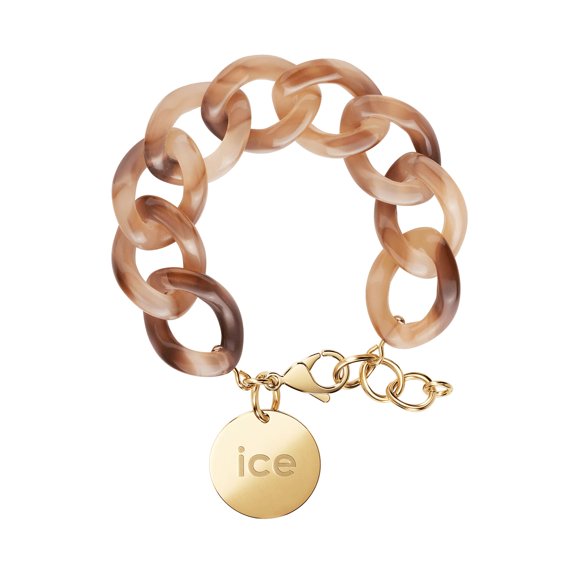 ICE-WATCH - Ice Jewellery Bracelet for Women - Chunky chain bracelet for women with a gold medal (021230) - Splash-Proof - Easy to Adjust - Acetate, Stainless Steel Chain