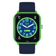 ICE-WATCH - Ice Smart Junior 2.0 - Square Green Connected Watch for Children with Blue Silicon Strap - 022790 1,75 Inches - iOS, Android Water Resistant Smartwatch - Music Control, Games