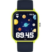 ICE-WATCH - Ice Smart Junior 2.0 - Square Yellow Connected Watch for Children with Blue Silicon Strap - 022791 1,75 Inches - iOS, Android Water Resistant Smartwatch - Music Control, Games