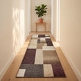 thumbnail image 1 of ICEANT 2'x6' Non-Slip Machine Washable Runner Rug with Geometric Patchwork Design, Earth Brown/Black/Beige/Brown, 1 of 6