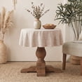 thumbnail image 1 of ICEANT 24 inch Round Tablecloth, Linen Woven Waterproof Table Cover, Solid Textured Linen Spill-Proof Table Cloth, Wrinkle Free Party Tablecloth For Outdoor Indoor, Khaki, 1 of 5