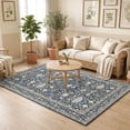thumbnail image 1 of ICEANT 5'x7' Area Rug, Rustic Style Rugs for Living Room Bedroom Entryway, Farmhouse Non-Slip Country Carpet Indoor Machine Washable, Black, 1 of 5