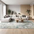 thumbnail image 1 of ICEANT 5'x10' Rectangle Area Rug, Abstract Style Living Room Area Rug with Non-Slip Bottom, Machine Washable Low Pile Carpet for Bedroom Kitchen Hallway, Green, 1 of 5