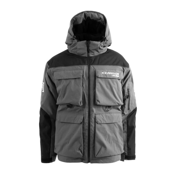 ICEARMOR by CLAM RISE V3 Float Parka X-Large Waterproof, Insulated Ice Fishing Jacket with MotionFloat Technology, 150g Thermal Insulation, Seam-Taped 300D Shell & Multiple Storage Pockets