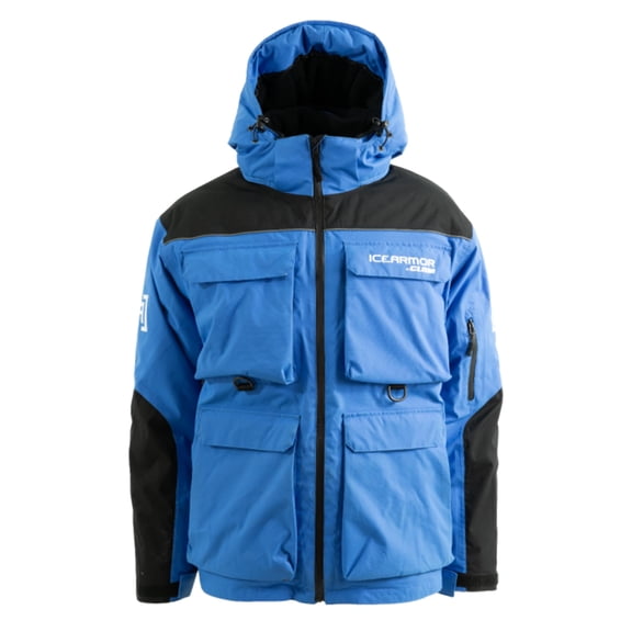 ICEARMOR RISE V3 Float Parka X-Large Waterproof Insulated Ice Fishing Jacket with MotionFloat Technology, 150g Thermal Insulation, Seam-Taped Shell & Storage Pockets Blue