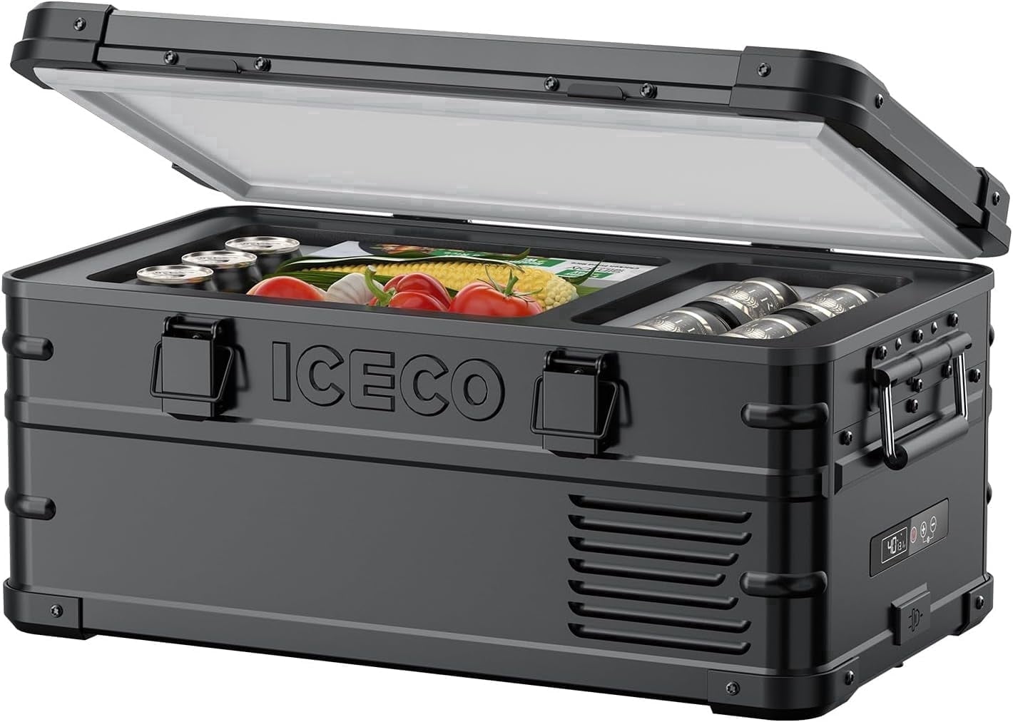 ICECO APL20 12 volts Refrigerator, 21 Qts Aluminum Portable Freezer, Electric Cooler with SECOP Nano Compressor, Car Fridge, -4℉~68℉