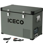 ICECO VL45 45 Liters Portable Refrigerator with SECOP Compressor, Platinum Compact Refrigerator, DC 12/24V, AC 110-240V, 0℉ to 50℉, Home & Car Use