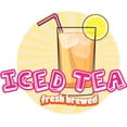thumbnail image 1 of ICED TEA 48" Concession Decal sign cart trailer stand sticker equipment, 1 of 3