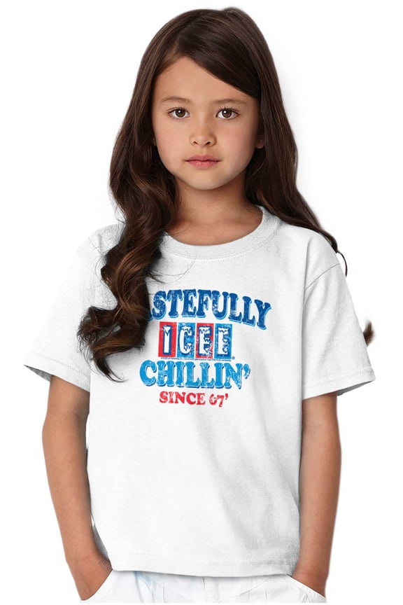 80s Logo Tastefully Chillin' Crewneck T Shirts Boy Girl Teen Brisco Brands S