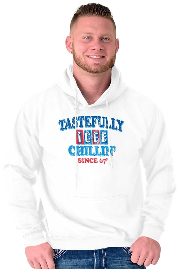 ICEE 80s Logo Tastefully Chillin' Hoodie Sweatshirt Women Men Brisco Brands M