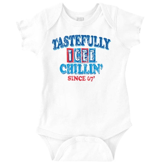 ICEE 80s Logo Tastefully Chillin' Romper Boys or Girls Infant Baby Brisco Brands NB
