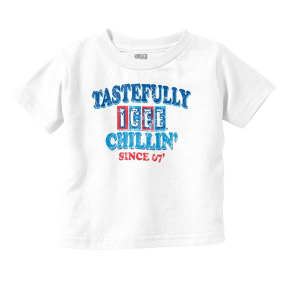 ICEE 80s Logo Tastefully Chillin' Toddler Boy Girl T Shirt Infant Toddler Brisco Brands 18M