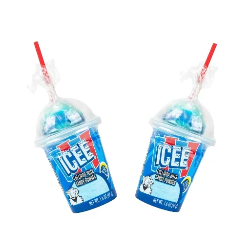 ICEE Dip-N-Lik Blue Raspberry Lollipop with Candy Powder, 2 Pack