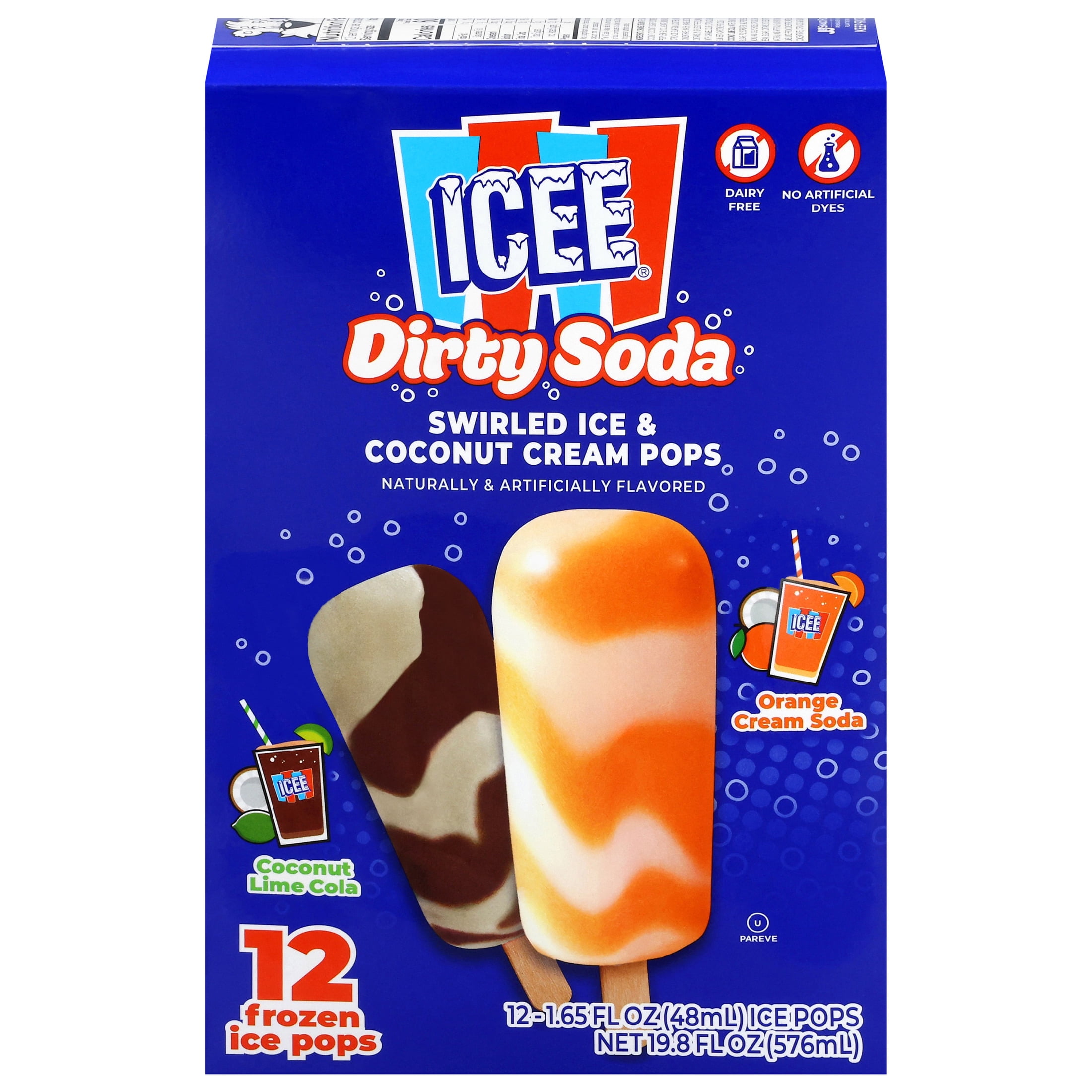 ICEE® Dirty Soda Swirled Ice & Cream Pops