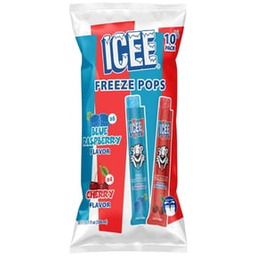 ICEE Freeze Pops Blue Raspberry and Cherry, 10 Count
