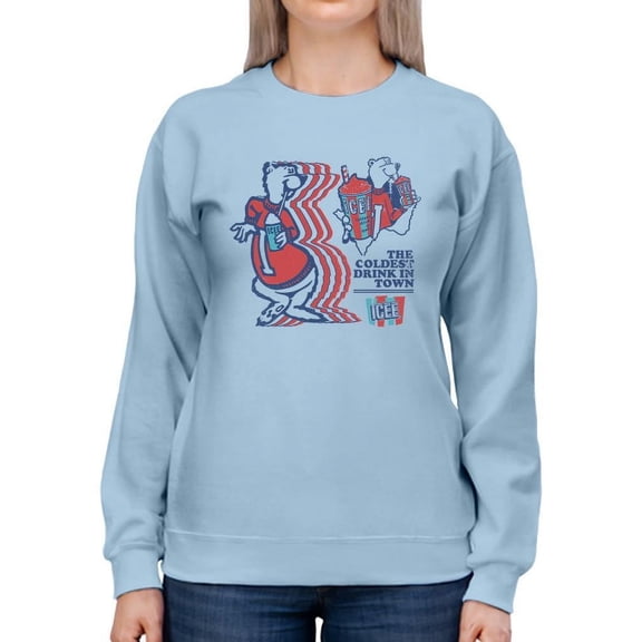 ICEE Retro Vibes - The Coldest Drink In Town Sweatshirt Women's