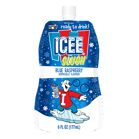 Icee Slush Blue Raspberry Freeze & Squeeze Drink Pouch, 6 fl oz