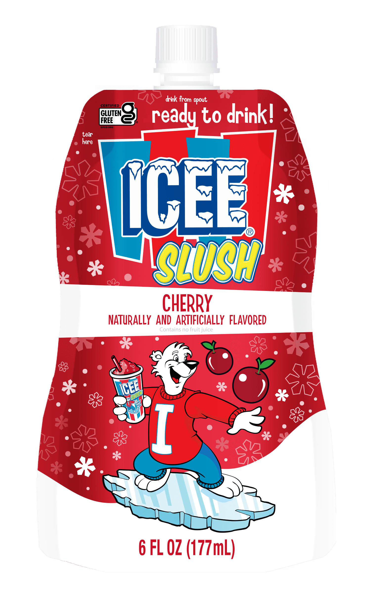 Icee Slush Cherry Freeze & Squeeze Drink Pouch, 6 fl oz