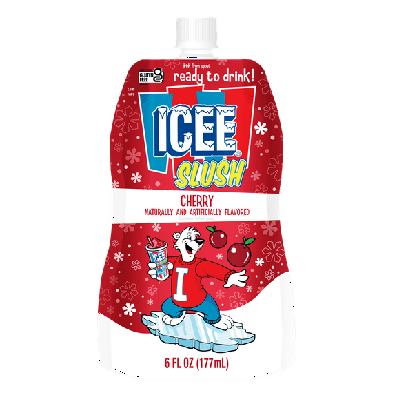 Icee Slush Cherry Freeze & Squeeze Drink Pouch, 6 fl oz