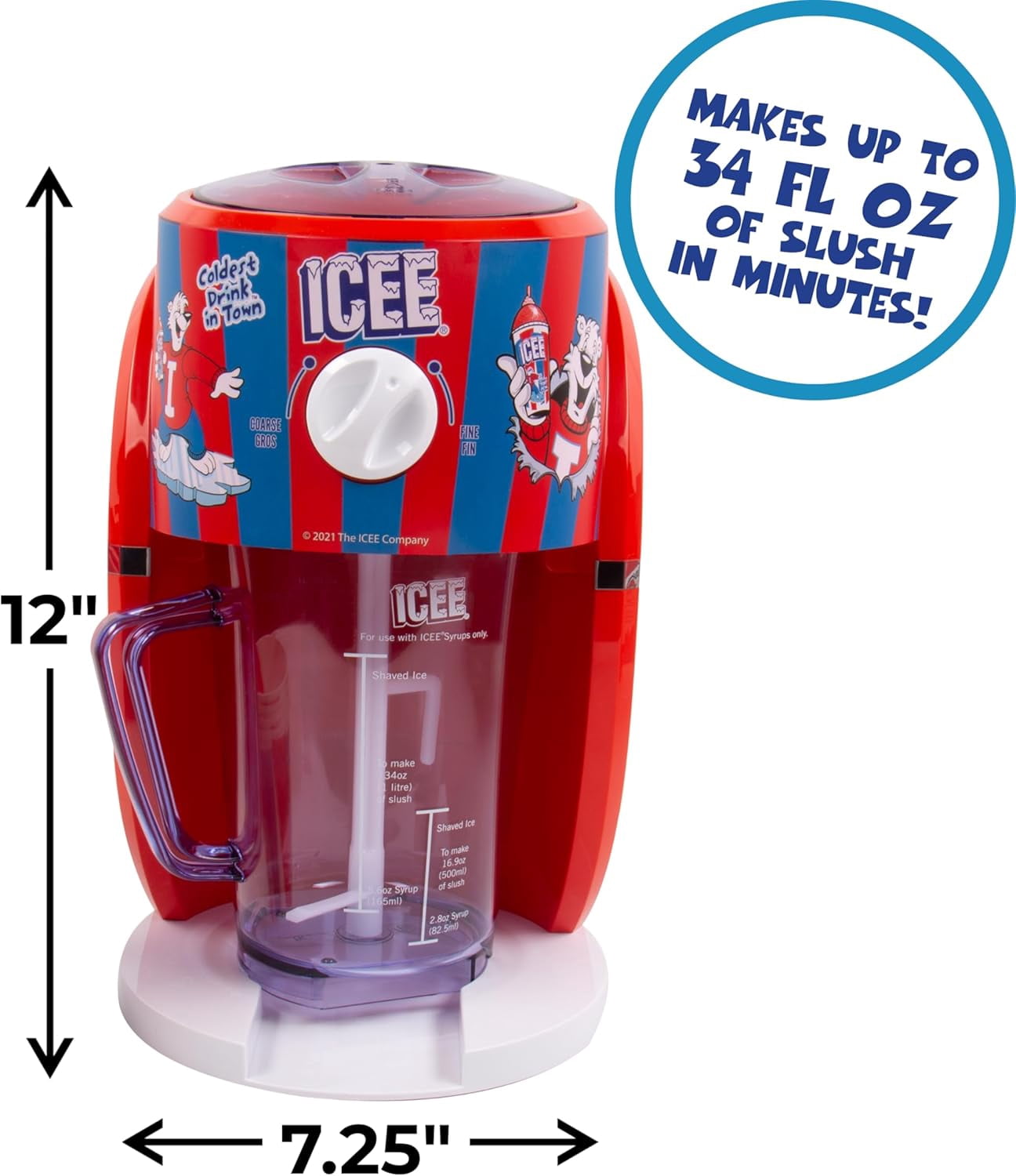 ICEE Snow Cone  – Officially Licensed Ice Shaver & Slushie Maker for Kids & Adults