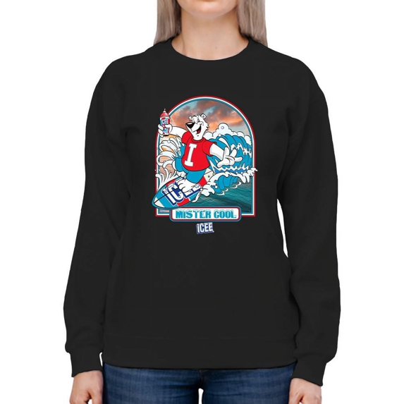 ICEE Surfing Wave Vibes - Cool Graphic Design Sweatshirt Women's