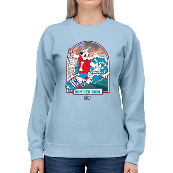 ICEE Surfing Wave Vibes - Cool Graphic Design Sweatshirt Women's