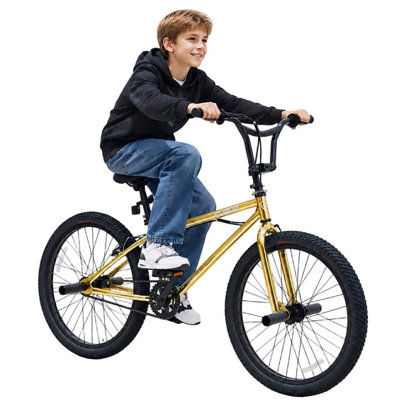 ICEELF 20/24'' BMX Bike for Kids 6-14, Boys & Girls Bicycle with 4 Pegs, High-Carbon Steel Frame, 360° Handlebar Rotation