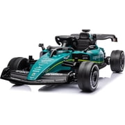 ICEEIF Aston Martin Licensed 24V Electric Go Kart for Kids, Drift Ride On Toy with 4x100W Motors, EVA Wheels, Music, Outdoor Racing Fun, Ages 3-8, Green