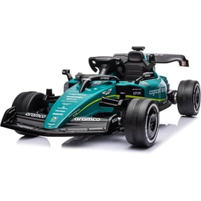 ICEEIF Aston Martin Licensed 24V Electric Go Kart for Kids, Drift Ride On Toy with 4x100W Motors, EVA Wheels, Music, Outdoor Racing Fun, Ages 3-8, Green