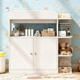 thumbnail image 1 of ICEEIF Baby Changing Table Dresser, Nursery Diaper Changing Station with Large Cabinet, 4 Open Shelves, Crystal Knobs, Changing Table Top (No Pad), 1 of 6