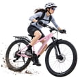 thumbnail image 1 of ICEELF Dual Disc Brakes Kids Mountain Bike, 24 26 Inch 21-Speed for Boys & Girls with Rear Rack, Suspension Fork, Internal Cable, Multiple Colors, 1 of 10