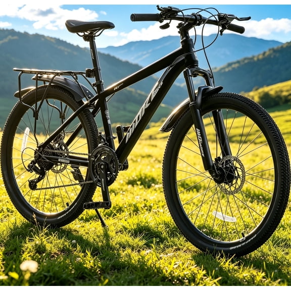 ICEEIF Dual Disc Brakes Kids Mountain Bike, 24 26 Inch 21-Speed for Boys & Girls with Rear Rack, Suspension Fork, Internal Cable, Multiple Colors