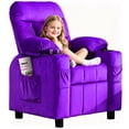 thumbnail image 1 of ICEELF Kids Recliner Chair with Cup Holder, Adjustable Velvet Lounge Chair with Footrest, Side Pockets for Boys Girls Bedroom, Sponge, 1 of 8
