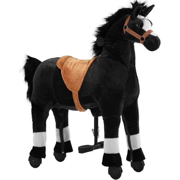 ICEEIF Ride On Horse for Kids 4-9 Years, Mechanical Walking Plush Riding Horse Toy, No Battery or Electricity, Indoor & Outdoor Ride-On Animal, Max Load 165 LBS