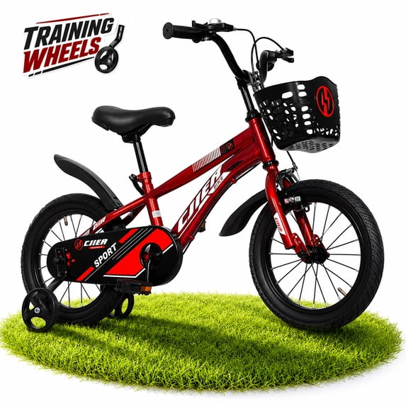 ICEELF 14 inch Kids Bike, Carbon Steel Frame, Dual Brakes, Adjustable ...