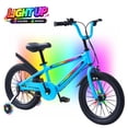 thumbnail image 1 of ICEELF 16 Inch Light Up Kids Bike with Rainbow Frame & Wheel Lights, Toddler Bicycle with Training Wheels for Boys Girls Ages 4-7, 1 of 8