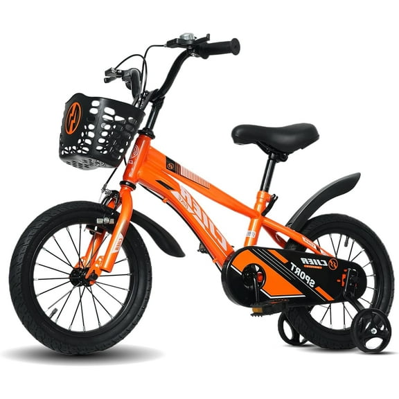Pipleo 16" Kids Bikes for Girls and Boys, Kids' Bicycles with Training Wheels, Ages 4-8 Years