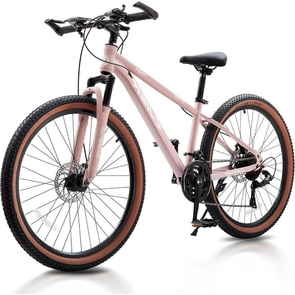 Pipleo 24 Inch Kids Mountain Bike, 21-Speed Bikes for Boys with Disc Brakes, Suspension Fork & Tool-Free Assembly
