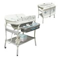 thumbnail image 1 of Linor 2 in 1 Bathtub with Changing Table, Waterproof Diaper Changing Station Portable Changing Table Adjustable Height Nursery Organizer with Storage Racks, 1 of 8