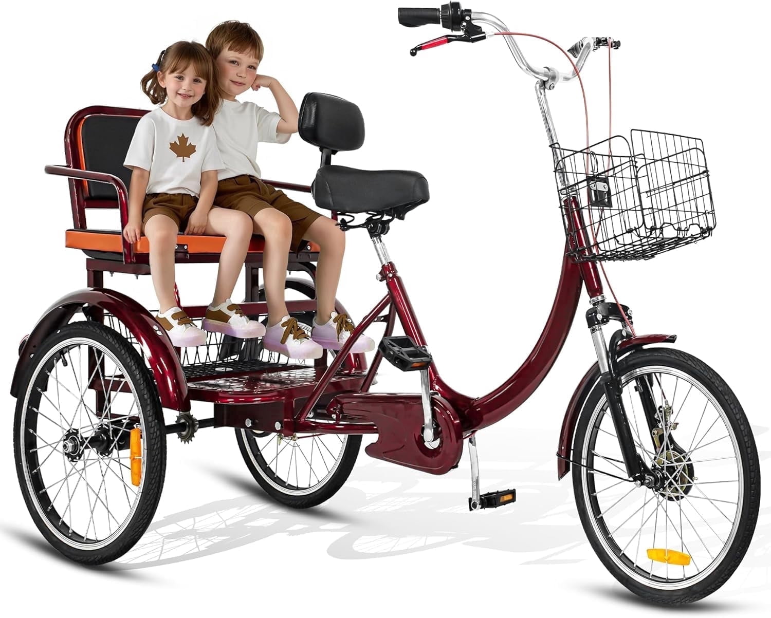 DEYGIA 20" Adult Tricycle with Rear Seats, 3-Wheel Bikes, Baskets, for Senior - Walmart.com DEYGIA 20" Adult Tricycle with Rear Seats, 3-Wheel Bikes, Baskets, for Senior - Walmart.com