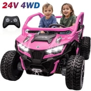 NEORIVER XL 24V Ride on Toys for Big Kids, 10AH Battery, 4x75W Motor, 5MPH UTV Ride on Car for Ages 3-8, Parent Remote Control, Bluetooth Music, EVA Tires & 4 Spring Suspension
