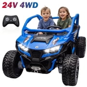 NEORIVER XL 24V Ride on Toys for Big Kids, 10AH Battery, 4x75W Motor, 5MPH UTV Ride on Car for Ages 3-8, Parent Remote Control, Bluetooth Music, EVA Tires & 4 Spring Suspension