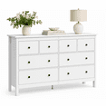thumbnail image 1 of ICEELF 8 Drawer Dresser, 50" Modern White Double Dresser, Wide Chest of Drawers for Bedroom, Living Room & Entryway, 1 of 7
