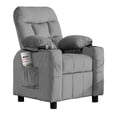 thumbnail image 1 of NEORIVER Kids Recliner Chairs for Toddlers, Toddlers Recliner Chair with Cup Holder, Footrest, Side Pockets, Ergonomic Adjustable Velvet Kids Lounge Chair, Comfortable Recliner Chair for Boys Girls, 1 of 8